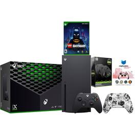 Xbox Series X 1TB Disc Console with Extra Controller, Charge Dock and MightySkins Code Bundle