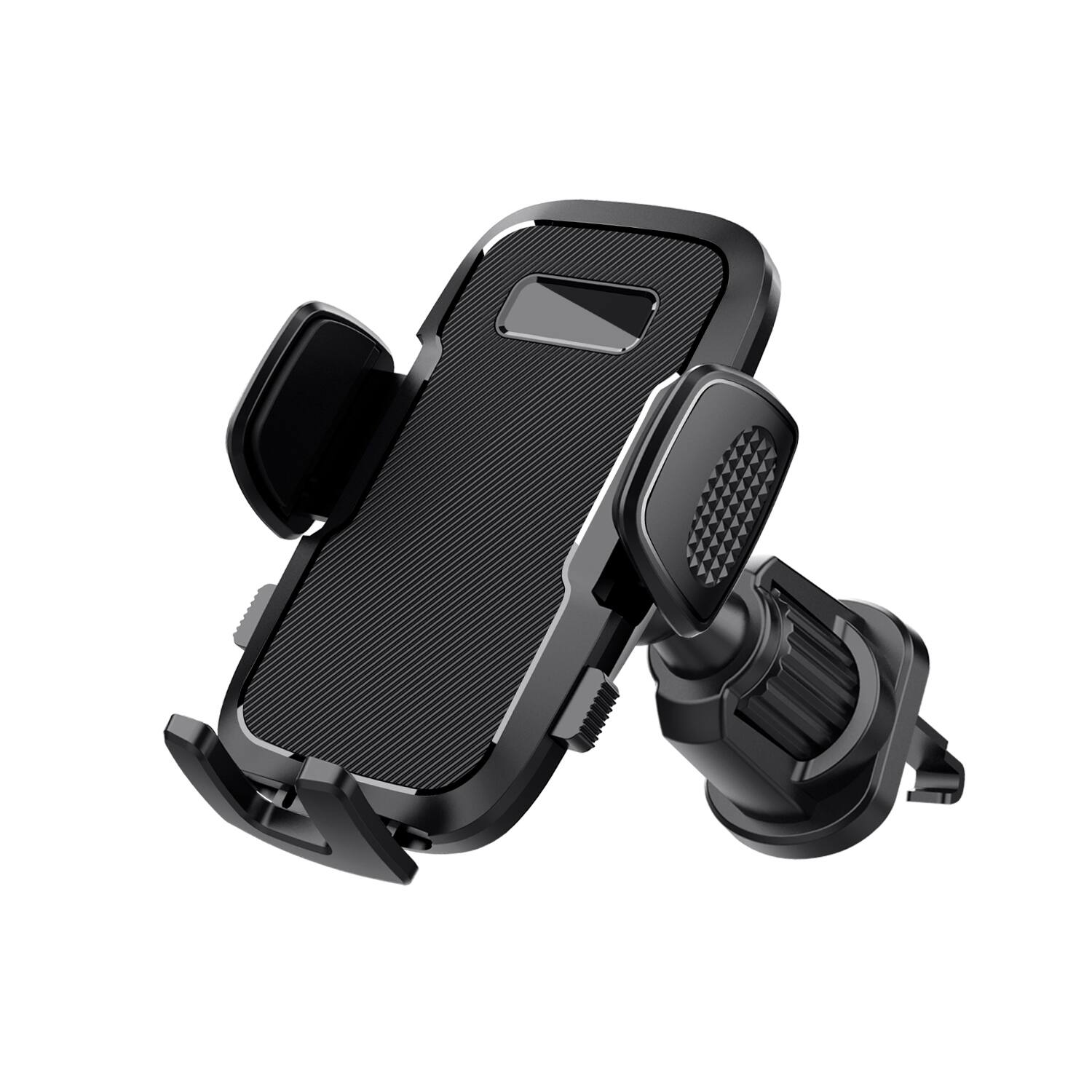 Alt View 10. CardiVox - Smart Car Phone Mount, One-Touch Lock Dashboard & Windshield Holder, 360° Rotation, Strong Suction Cup, Univers - Black.