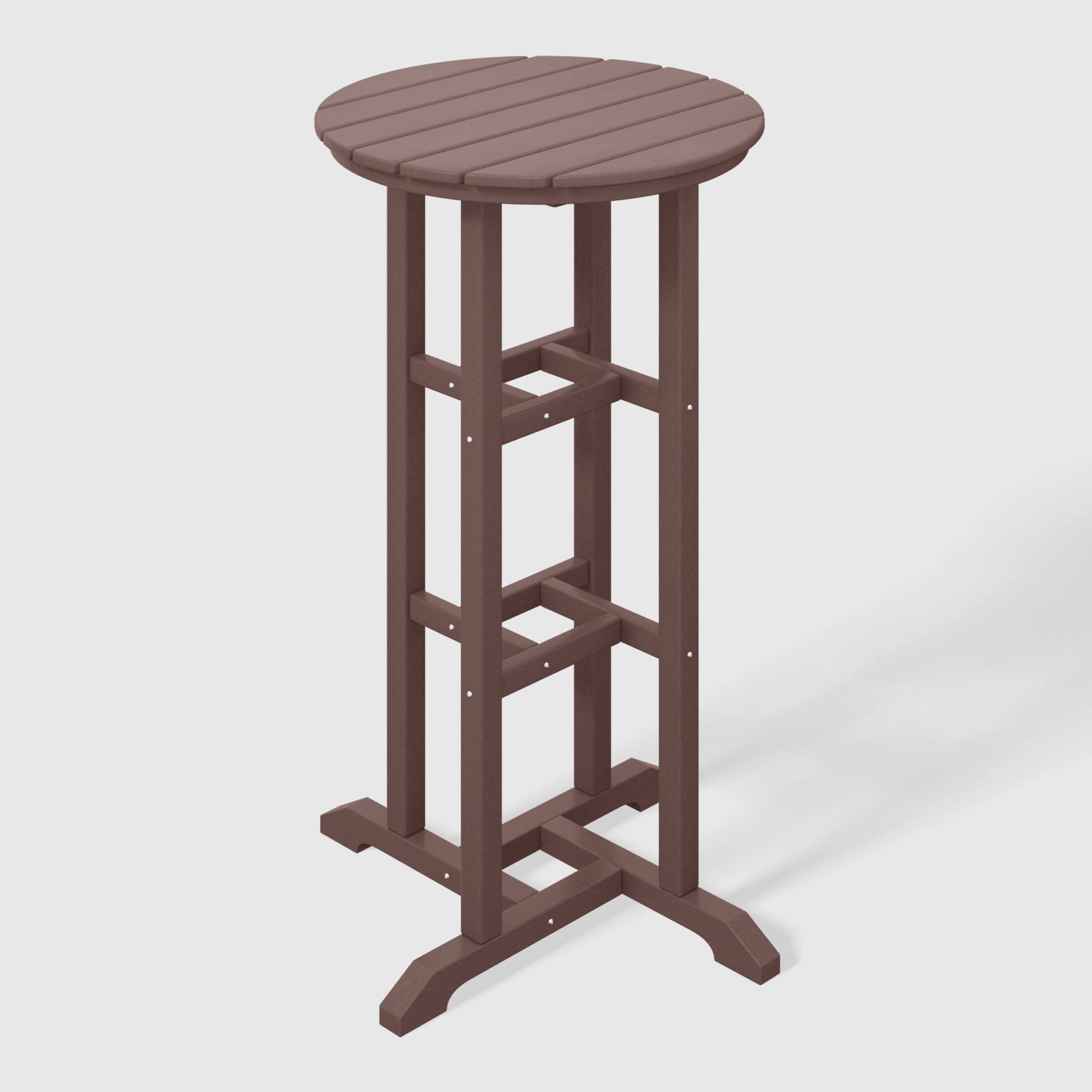 Back. WestinTrends - WestinTrends Malibu 42" Counter Height Round Outdoor Patio Bistro Bar Table - Dark Brown.
