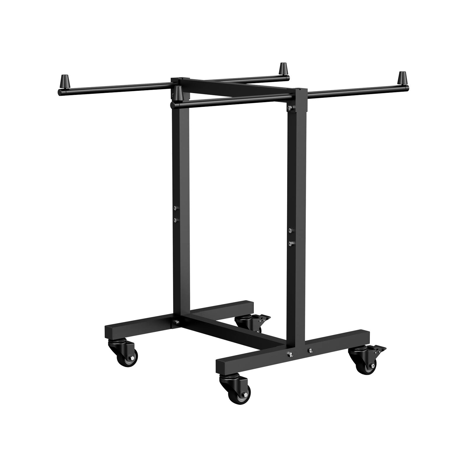 Alt View 5. VEVOR - Folding Chair Rack, 200 LBS Capacity, T-shape Chair Cart for 14 Chairs, Heavy-duty Metal Chair Storage Dolly - Black.