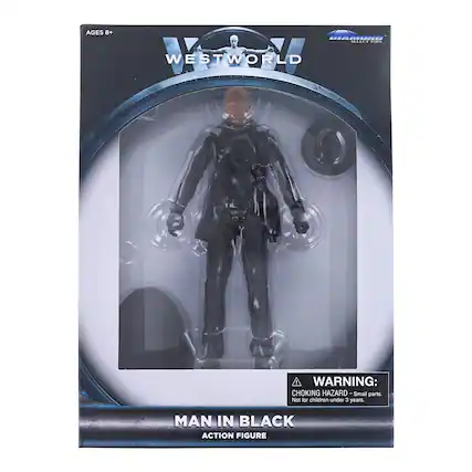 AGES 8+
WESTWORLD
WARNING: CHOKING HAZARD - Small parts. Not for children under 3 years.
MAN IN BLACK ACTION FIGURE