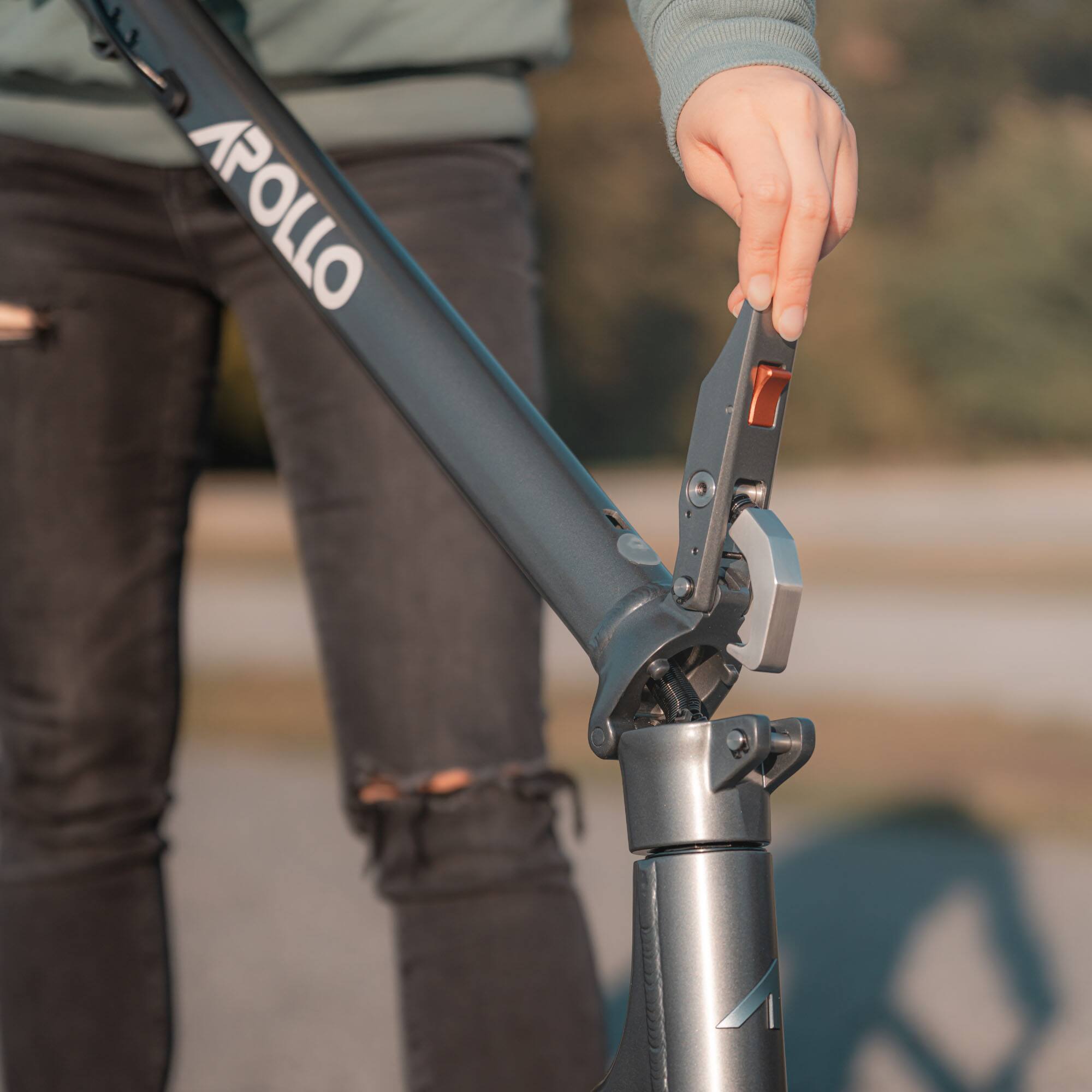 Alt View 15. Apollo - Air 2024 Premium Electric Scooter w/43 mi Max Range & 21 mph Max Speed - Space Gray.