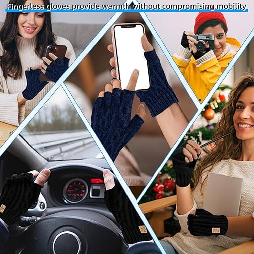 Fingerless gloves provide warmth without compromising mobility.