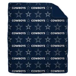 Pegasus - Dallas Cowboys Tonal Wordmark 60" x 70" Faux Fur Blanket - Multicolor