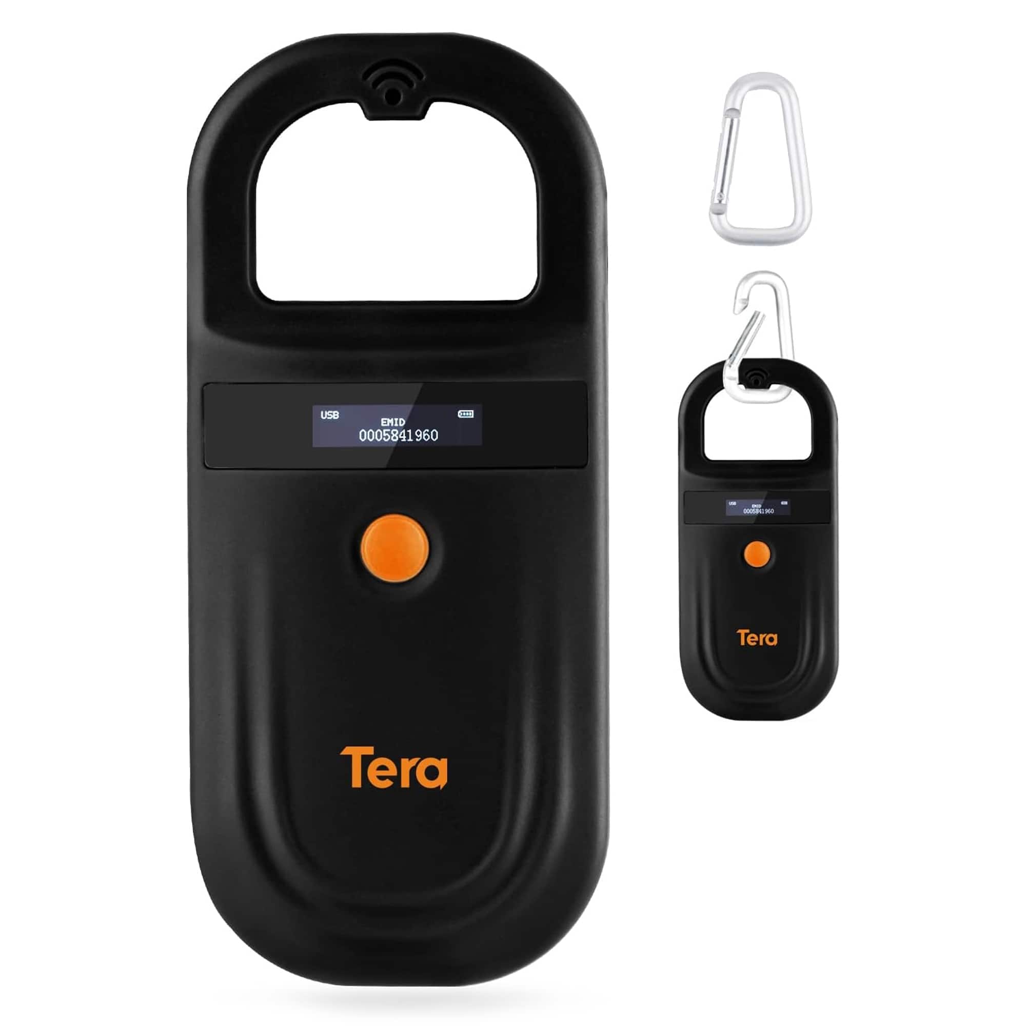 Tera - Pet Microchip Scanner for Dogs Cats Animals - Black