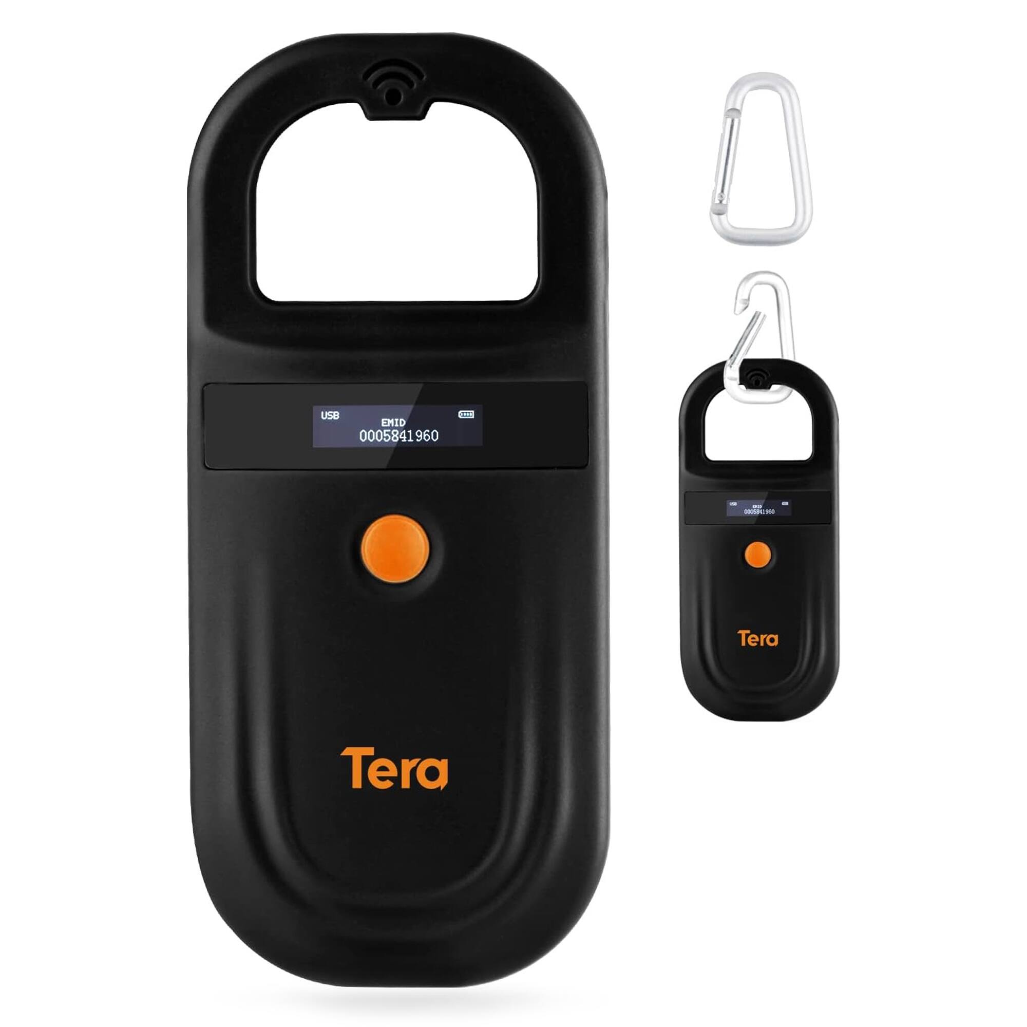 Tera - Pet Microchip Scanner for Dogs Cats Animals - Black