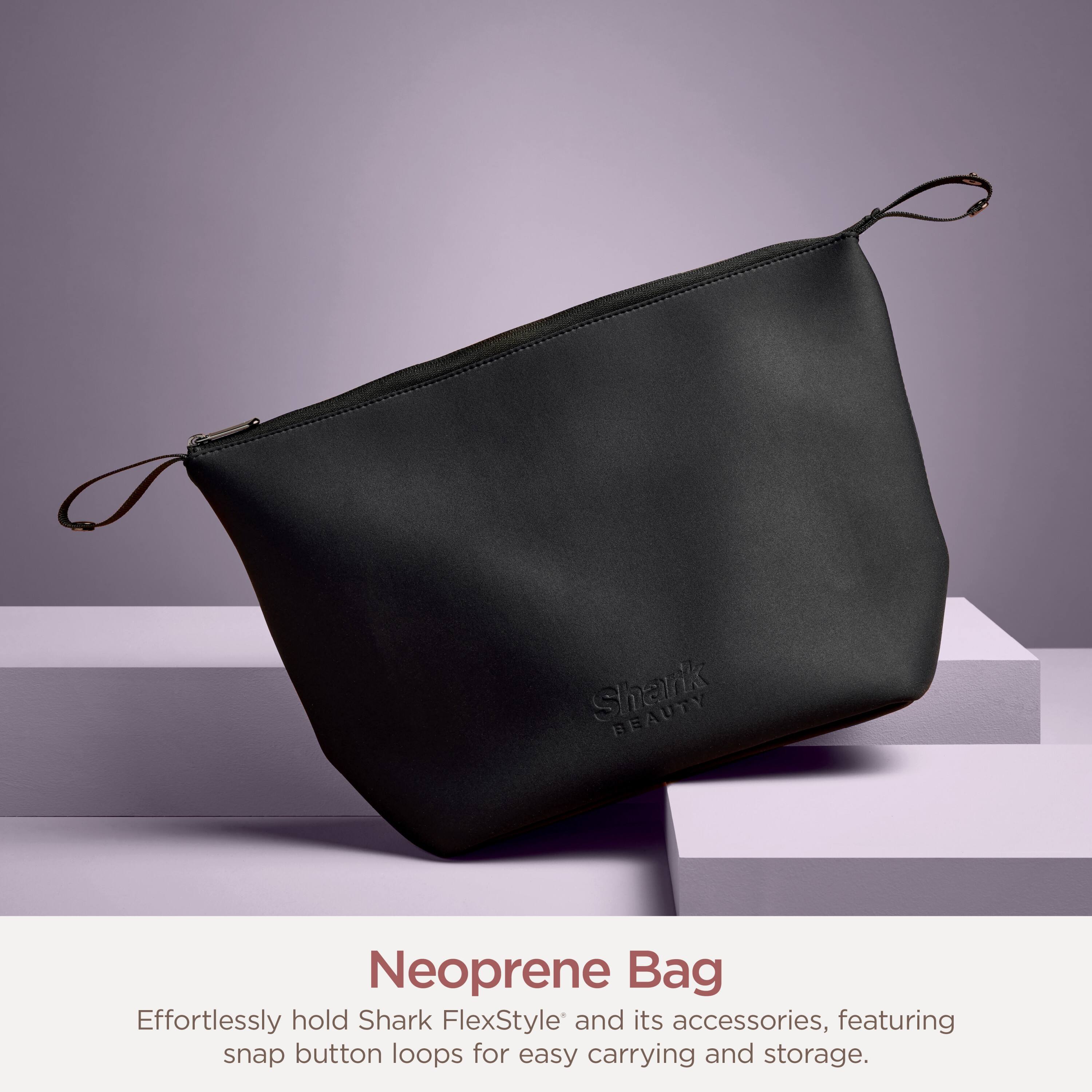 Shark Beauty Neoprene Bag

Effortlessly hold Shark FlexStyle and its accessories, featuring snap button loops for easy carrying and storage.