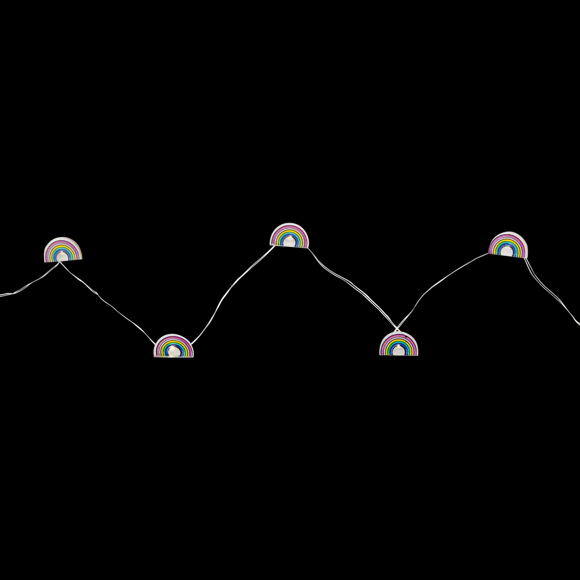 Alt View 2. Northlight - LED Rainbow Fairy Lights - Warm White - 2.75' Silver Wire - 10ct - Multi.