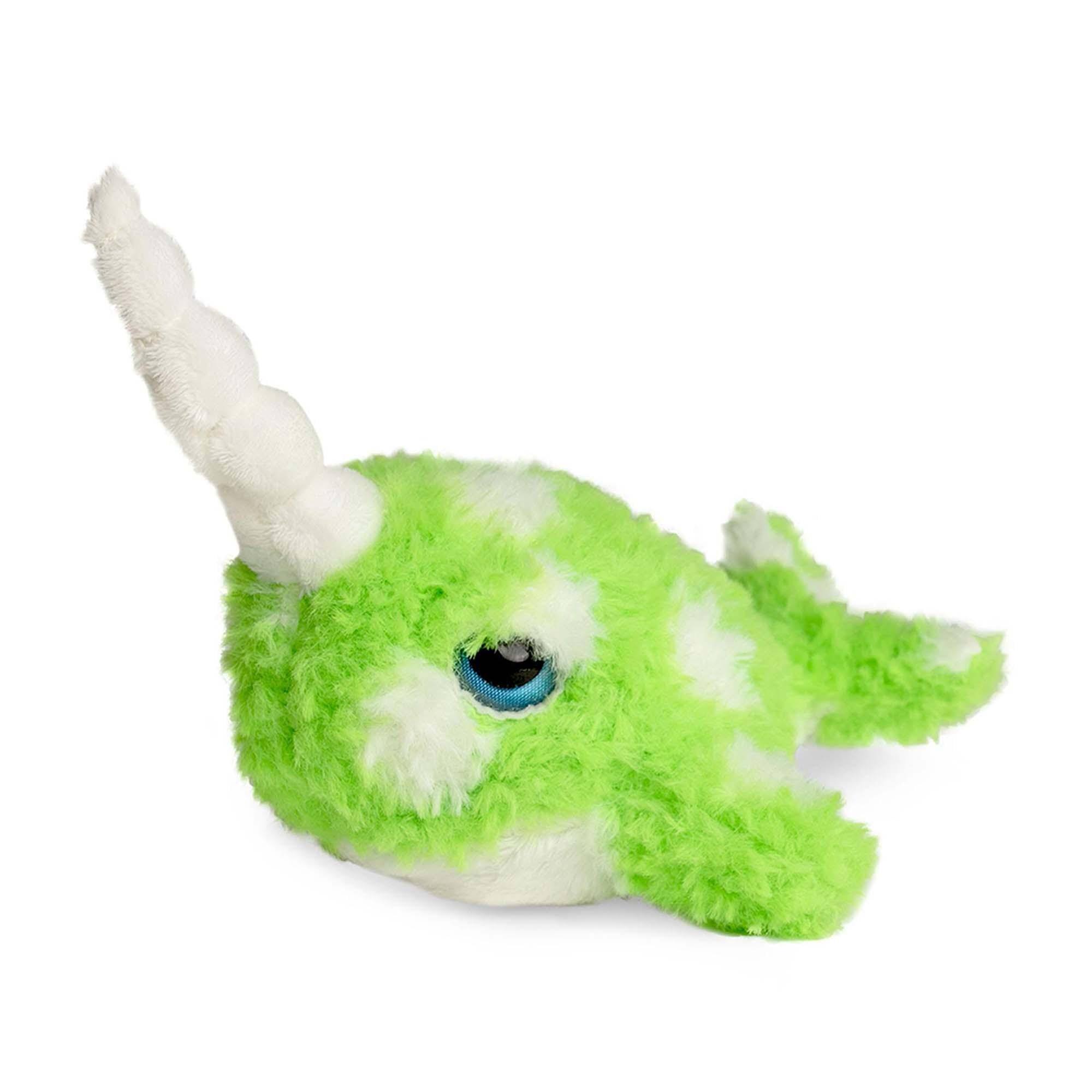 Alt View 1. Kellytoy - Cute & Cuddly Narwhal 6 Inch Plush | Green - Green.