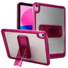 Dteck - Shockproof Matte Case for Apple iPad (10th Generation) 10.9" 2022, Rugged Slim Protective Cover with Folding Kickstand - Red