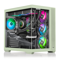 Thermaltake - LCGS View 9870M-380 Gaming Desktop AMD Ryzen 7 9800X3D, 32GB DDR5 Memory, NVIDIA GeForce RTX 5070, 2TB NVMe M.2 - Green - Front_Zoom