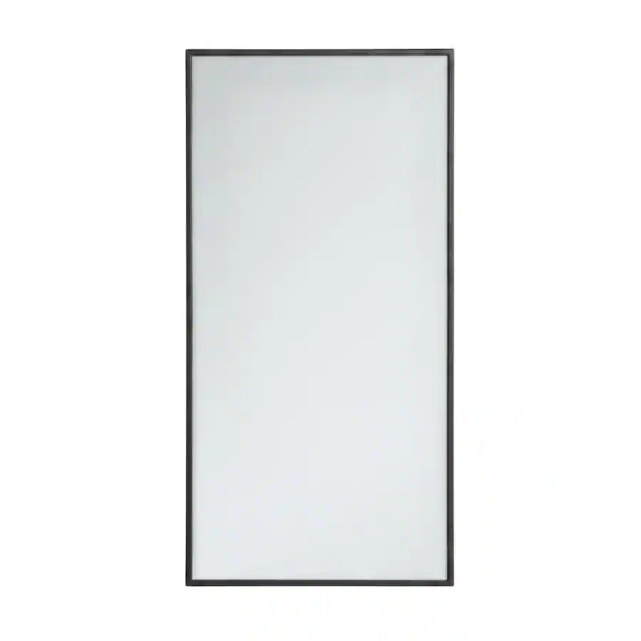 Shape Rectangle Form Elegant Decor Metal frame rectangle mirror 18 inch Black - Best Buy