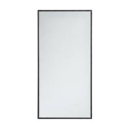 Elegant Decor - Metal frame rectangle mirror 18 inch - Black
