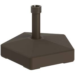 Outsunny - Patio Umbrella Base Holder, Heavy Duty Outdoor Umbrella Stand Base, Filled Up to 42lbs with Stand or 33lbs with Water - Brown