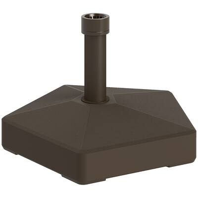 best fill patio umbrella stand Plastic Base Pole Holder Accessory w/ Adjustable Knob and smaller spaces where you want reliable support without a bulky base Best Choice Products 330lb Capacity