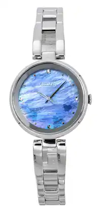 Citizen - Eco-Drive Stainless Steel Beginning Blue Mother of Pear Dial EM0801-85N Women's Watch - Blue Mother Of Pearl
