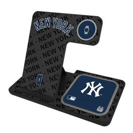 Keyscaper - New York Yankees 3-In-1 Wireless Charger - Multicolor