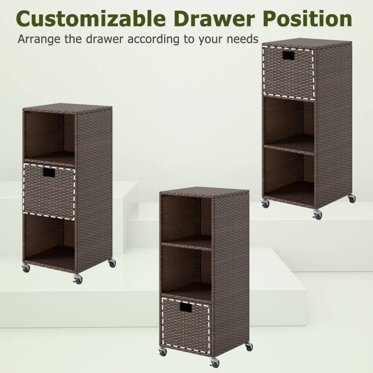 Customizable Drawer Position  
Arrange the drawer according to your needs