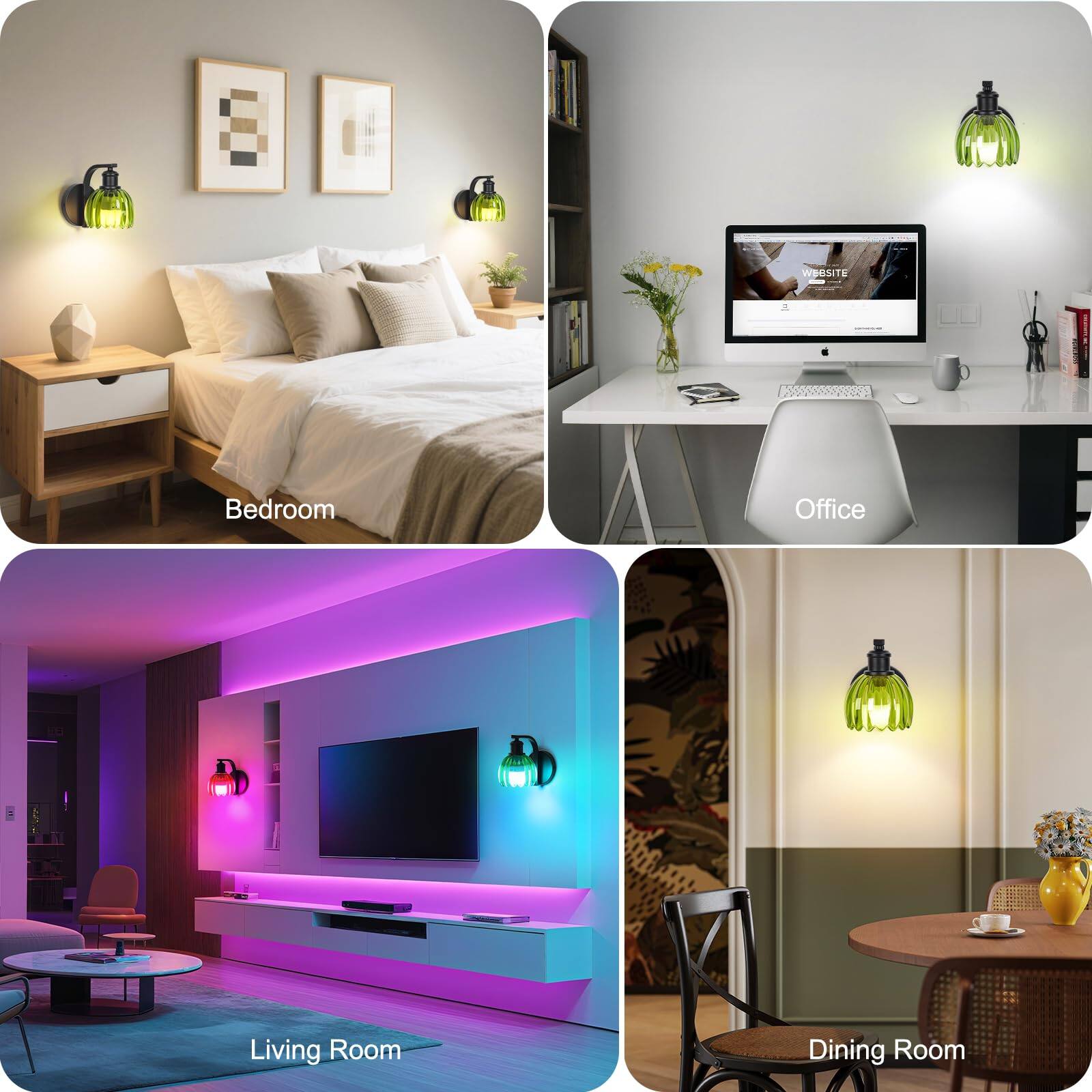 WEBSITE  
Bedroom  
Office  
Living Room  
Dining Room