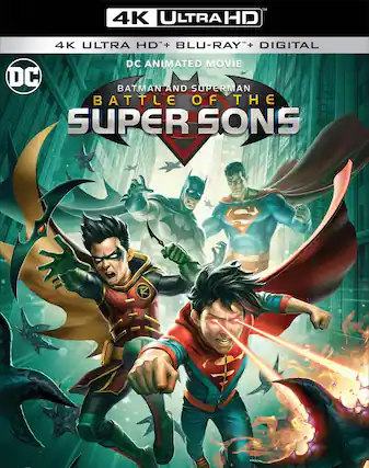 Front. Batman and Superman: Battle of the Super Sons - 4K Blu-Ray.
