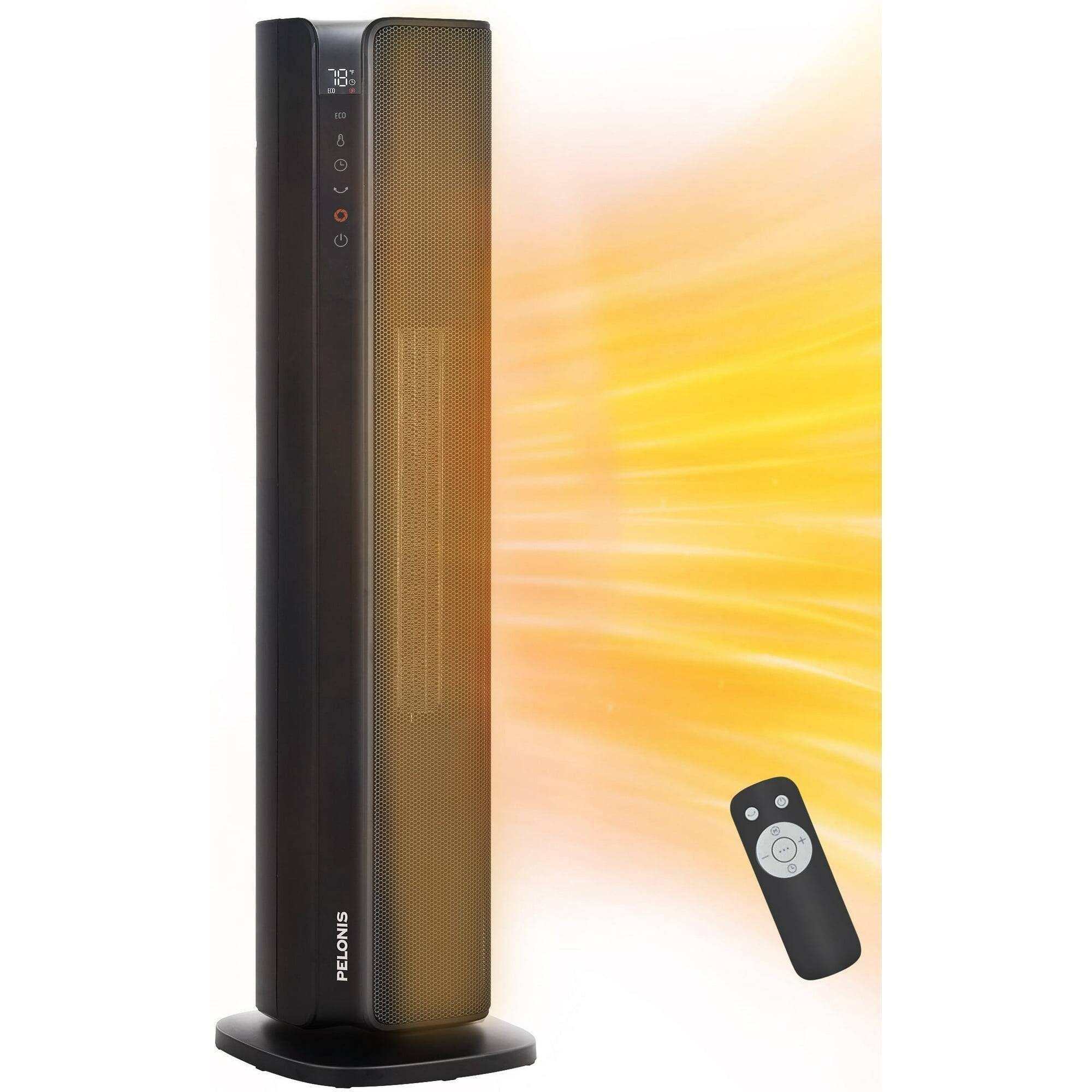 Front. Pelonis - Pelonis 30" Digital Tower Heater, New, Black, PSHC30TD4BB - Black.