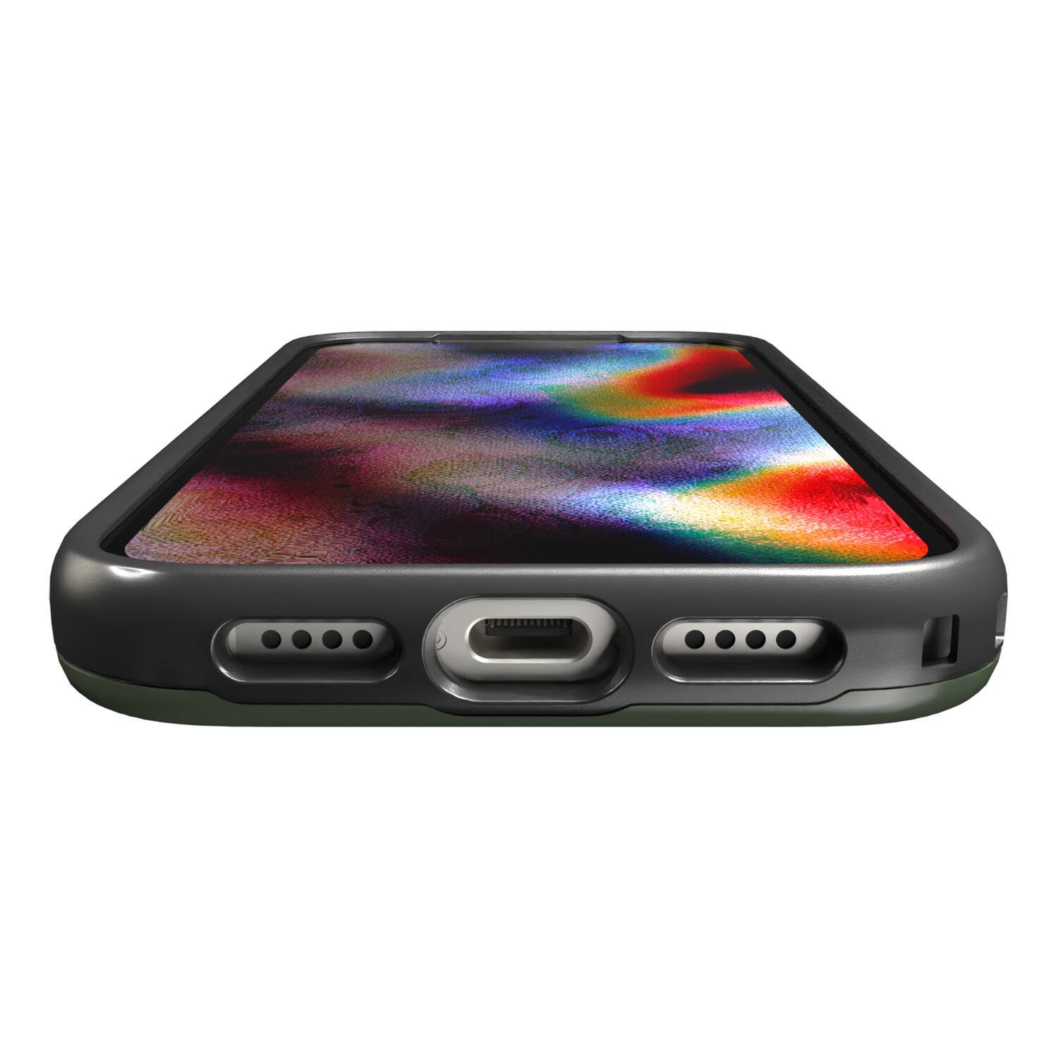 Back. Cellhelmet - Fortitude Series MagSafe-Compatible Case for iPhone 17 Pro - Mossy Oak® Bottomland®.