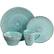 Alt View 5. Elama - Elama Malibu Waves 16-Piece Dinnerware Set in Turquoise - Turquoise.