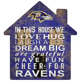 Fan Creations - Baltimore Ravens 12'' Team House Sign - Multicolor