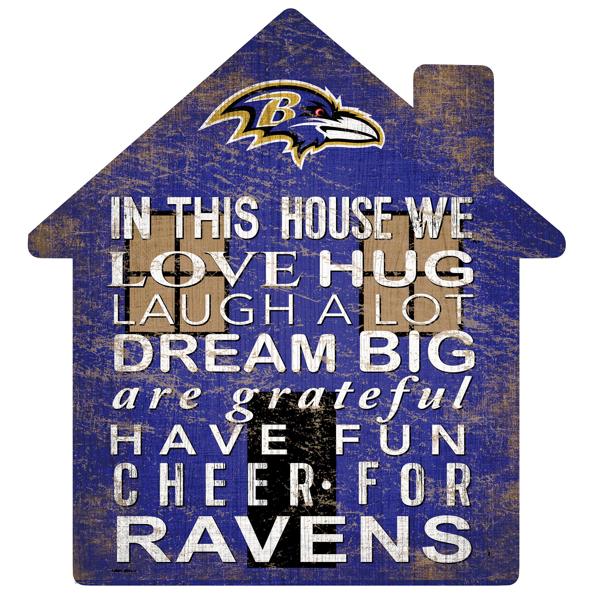 Baltimore Ravens 12'' Team House Sign