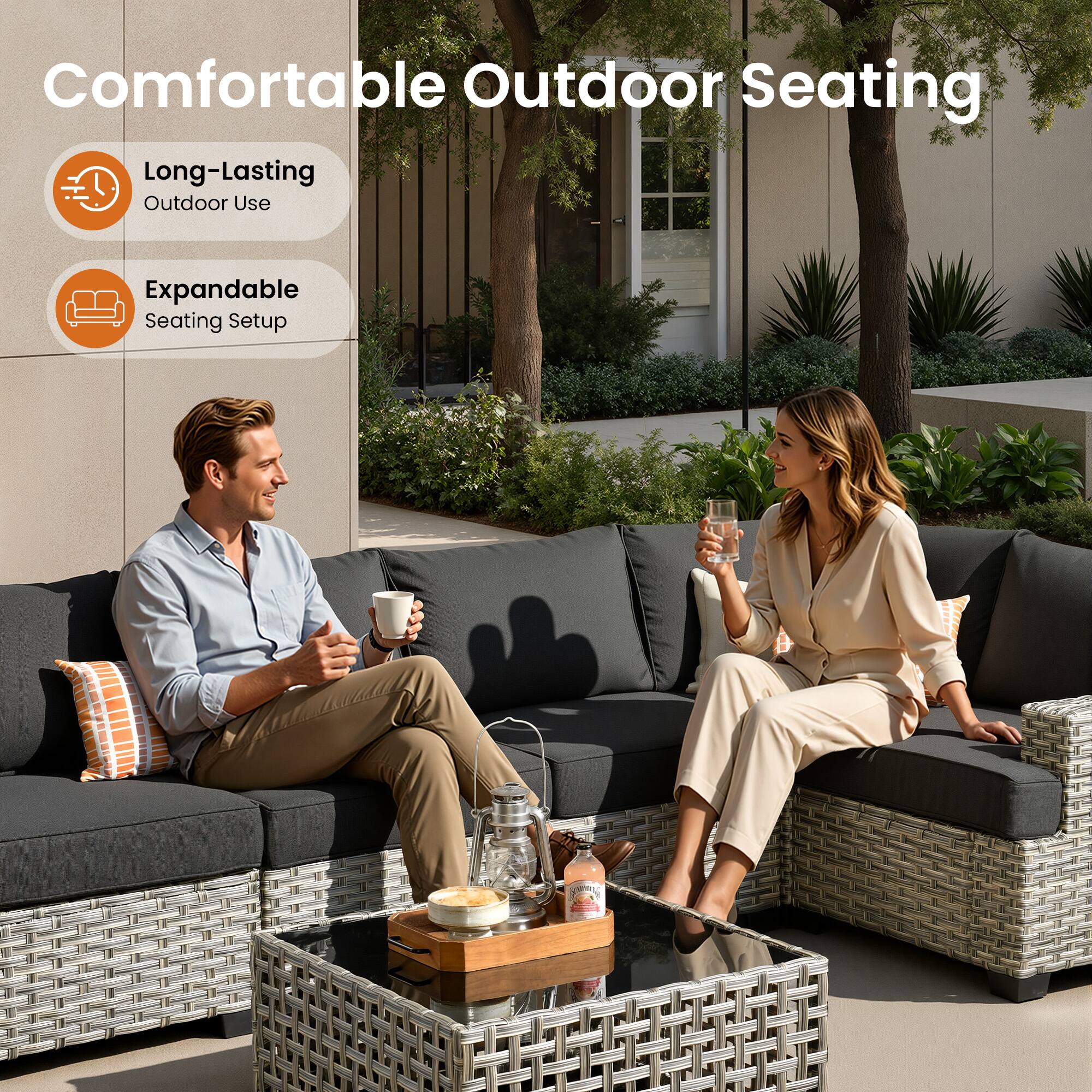 Comfortable Outdoor Seating

- Long-Lasting Outdoor Use
- Expandable Seating Setup