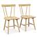 Front. Costway - Dining Chairs Set of 2 Windsor Chairs Wood Armless Chairs with Solid Rubber Wood - Natural.