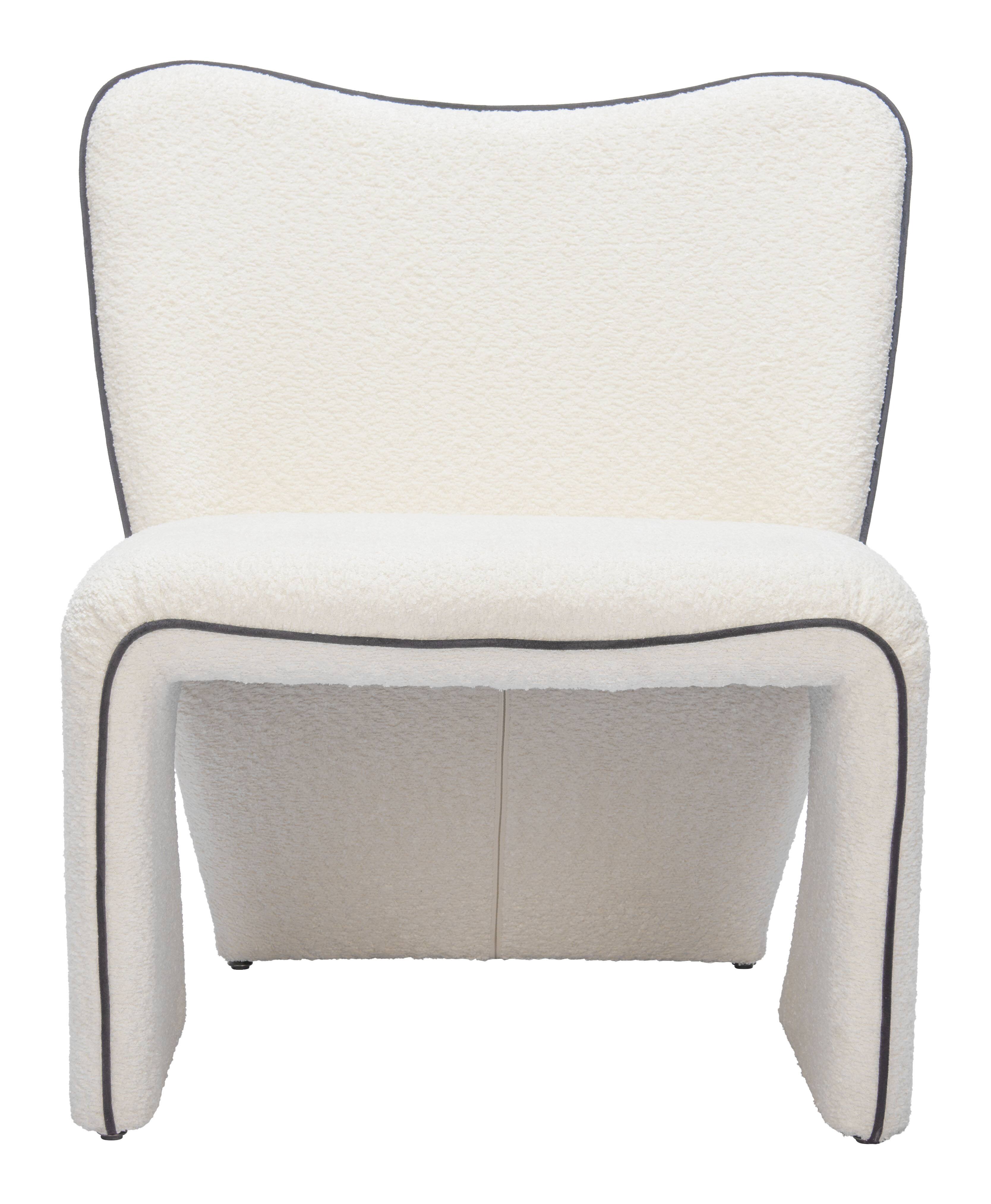 Alt View 1. Hivvago - Novo Accent Chair Ivory - Ivory.