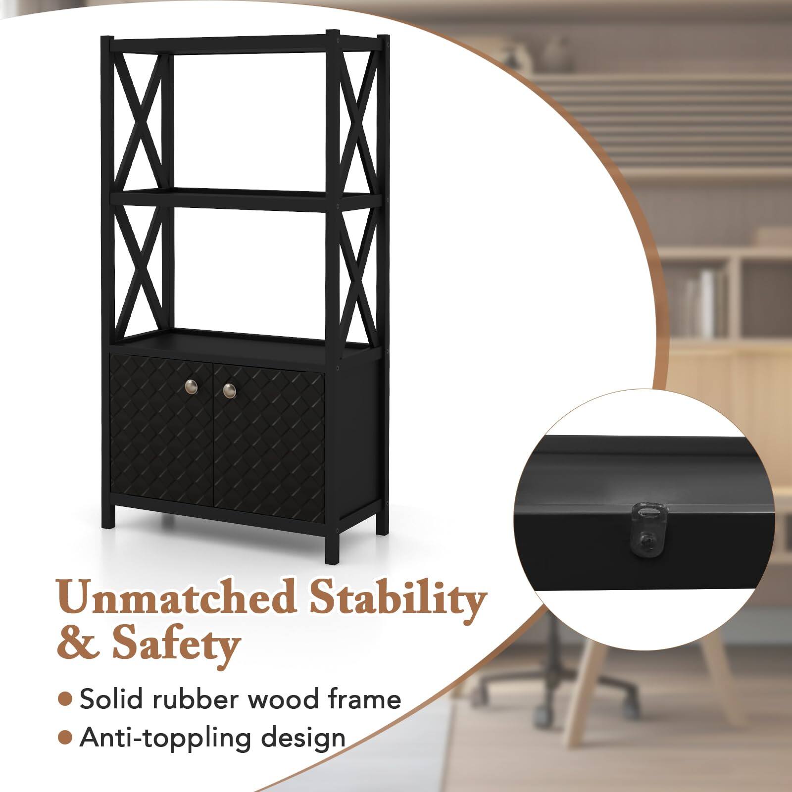 Unmatched Stability & Safety

- Solid rubber wood frame
- Anti-toppling design