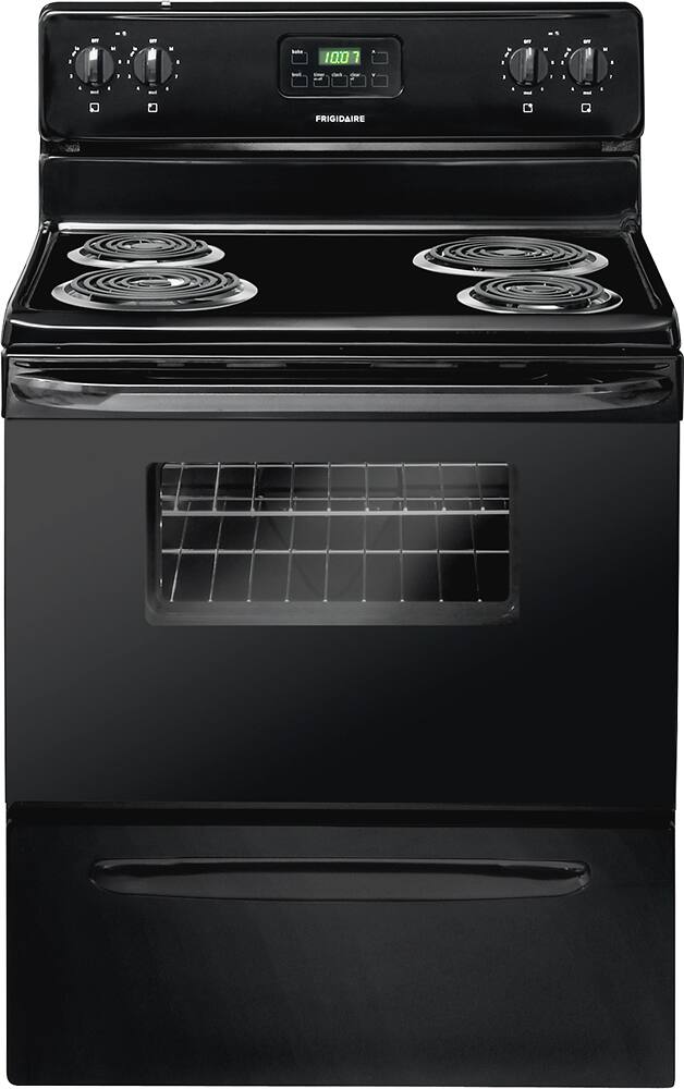 Front. Frigidaire - 4.8 Cu. Ft. Freestanding Electric Range - Black.