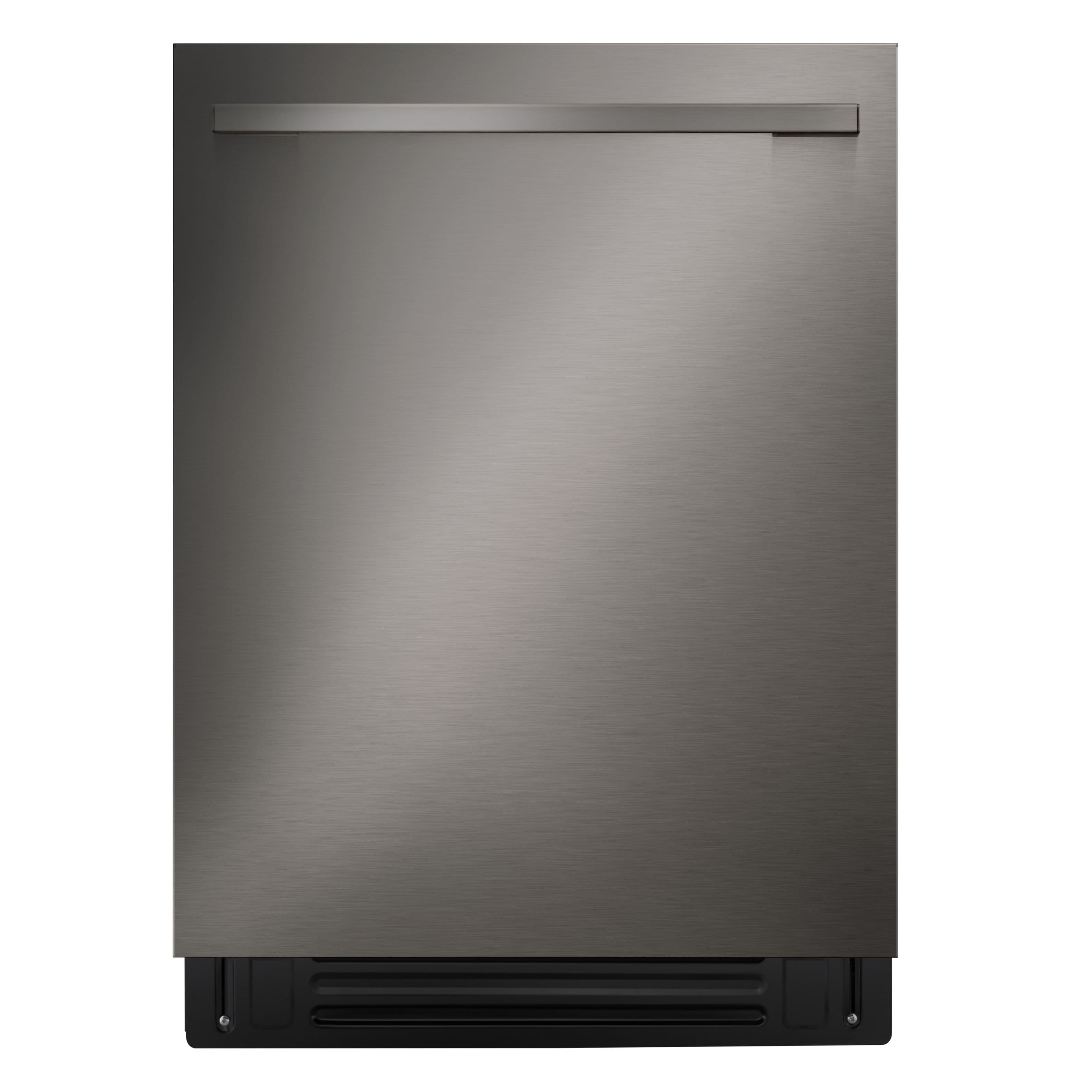 Front. LG - FlushFit 24" Top Control Smart Built-In Stainless Steel Tub Dishwasher with 3rd Rack, 1-Hour Wash & Dry Cycle and 46dBA - Black Stainless Steel.