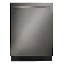 Front. LG - FlushFit 24-inTop Control Smart Built-In Stainless Steel Tub Dishwasher with 3rd Rack, 1-Hour Wash and Dry, 46dBA - Black Stainless Steel.
