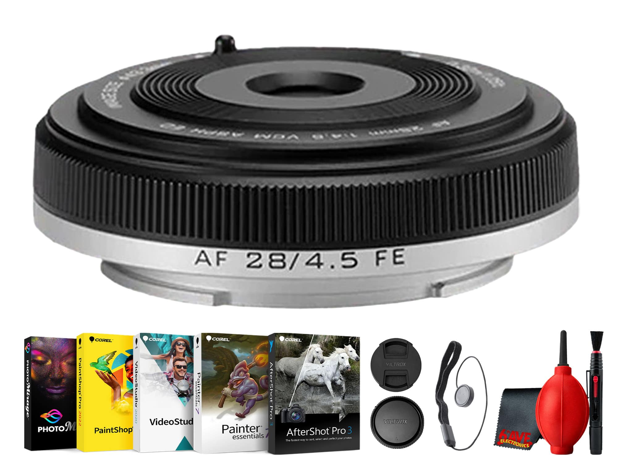 Viltrox - AF 28mm f/4.5 FE Pancake Lens for Sony E-Mount Full Frame - Black