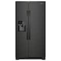 Whirlpool - 33 in. Wide 21 cu. ft. Side-by-Side Refrigerator with LED Interior Lighting - Black