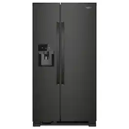 Whirlpool - 33 in. Wide 21 cu. ft. Side-by-Side Refrigerator with LED Interior Lighting - Black