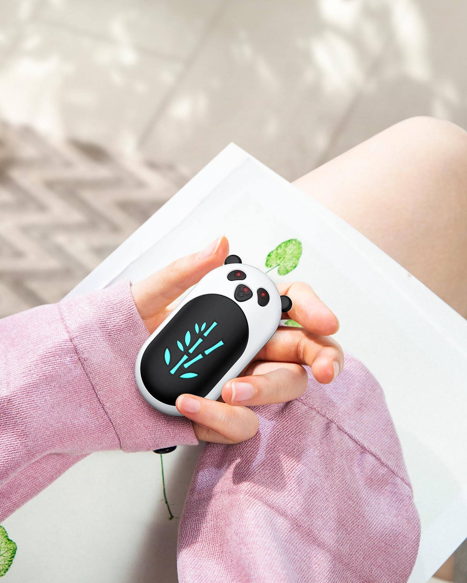 Alt View 5. PRIMEPLUS - 2 pack Rechargeable Electric Hand Warmers, 2s Heating, 3 Levels, 3000mAh 20H, UL Certified, Holiday Gift for Family - White.