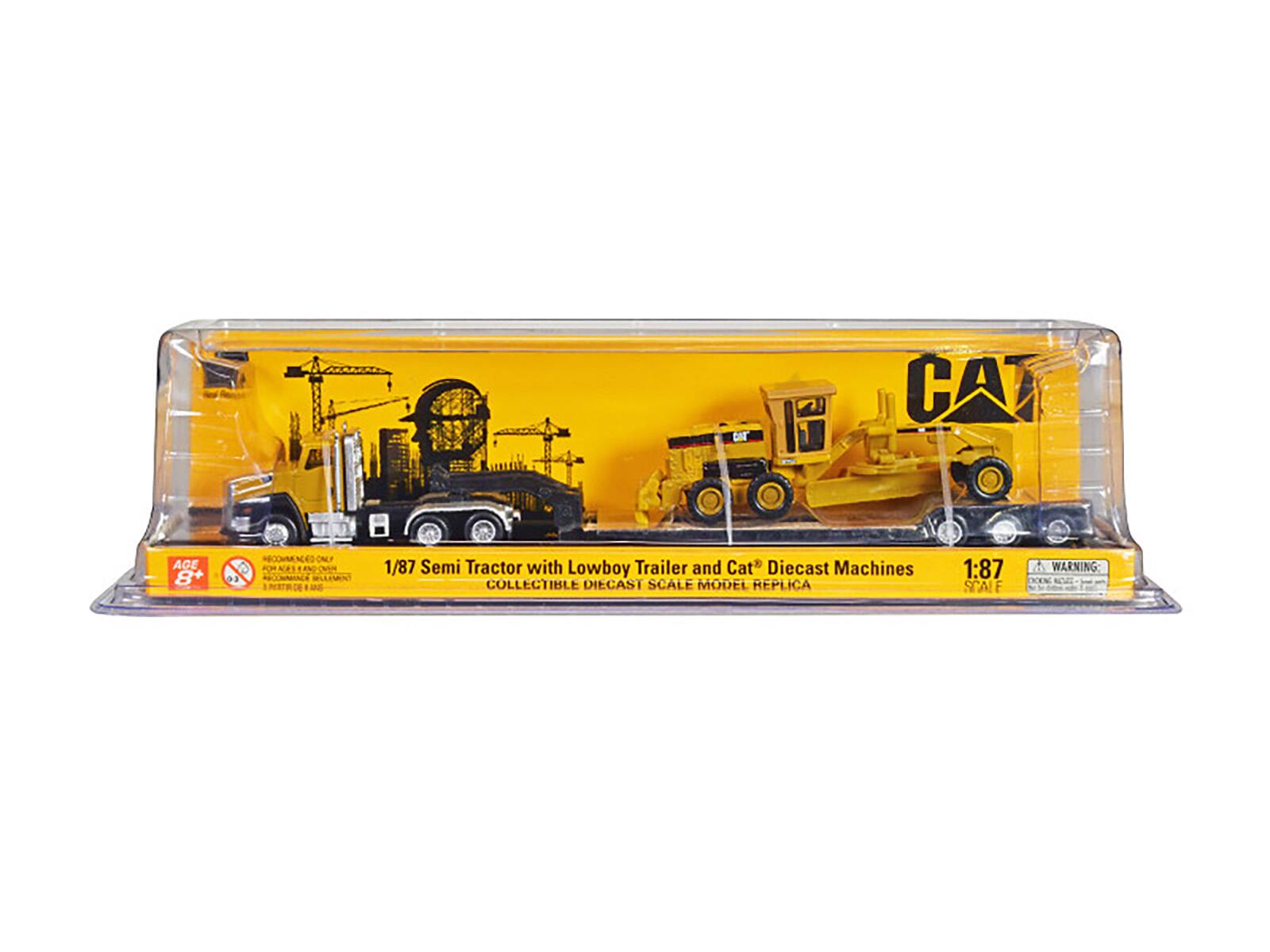 DE CAT AGE 8+ O NOEO O FOR NP 93 .ake MLLIMN M08 1/87 Semi Tractor with Lowboy Trailer and Cat Diecast Machines COLLECTIBLE DIECAST SCALE MODEL REPLICA 1:87 SCALE A WARNING

Semi Tractor with Lowboy Trailer and Cat® Diecast Machines  
COLLECTIBLE DIECAST SCALE MODEL REPLICA  
1/87  
1:87  
WARNING