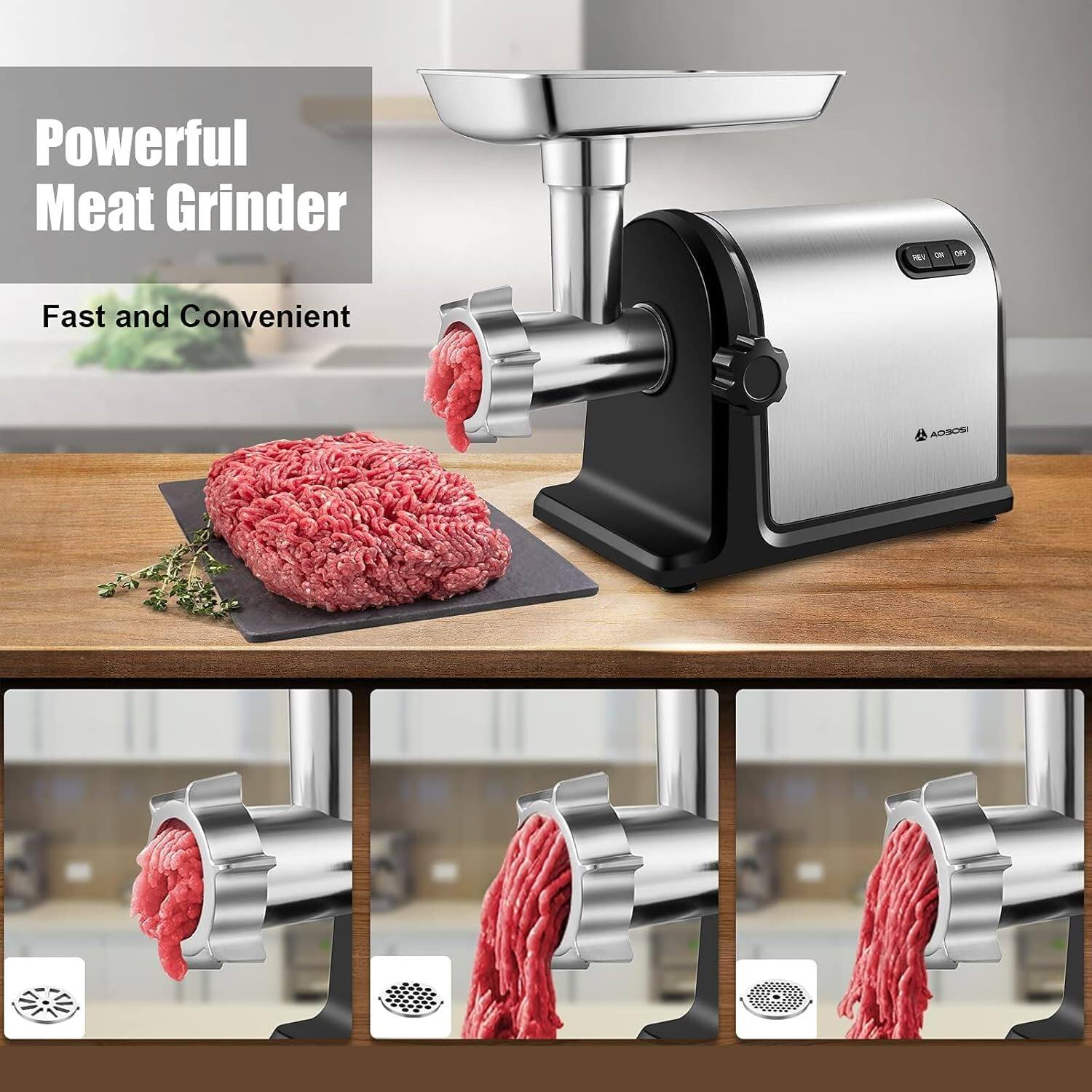 Powerful Meat Grinder  
Fast and Convenient