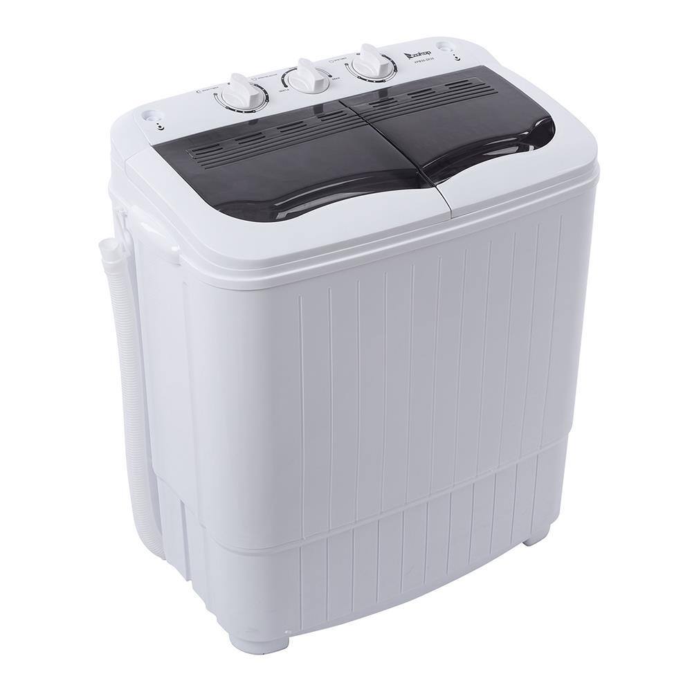 Front. Winado - Compact Twin Tub Washing Machine 14.3 Lbs Portable Washer Wash and Spin Cycle - Grayand White.