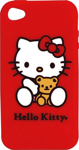 Front Standard. Hello Kitty - Rubber Skin for Apple® iPhone® 4.