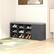 Alt View 13. Costway - Shoe Bench with Padded Cushion 9-cube Adjustable Storage Shoe Rack Grey - Grey.