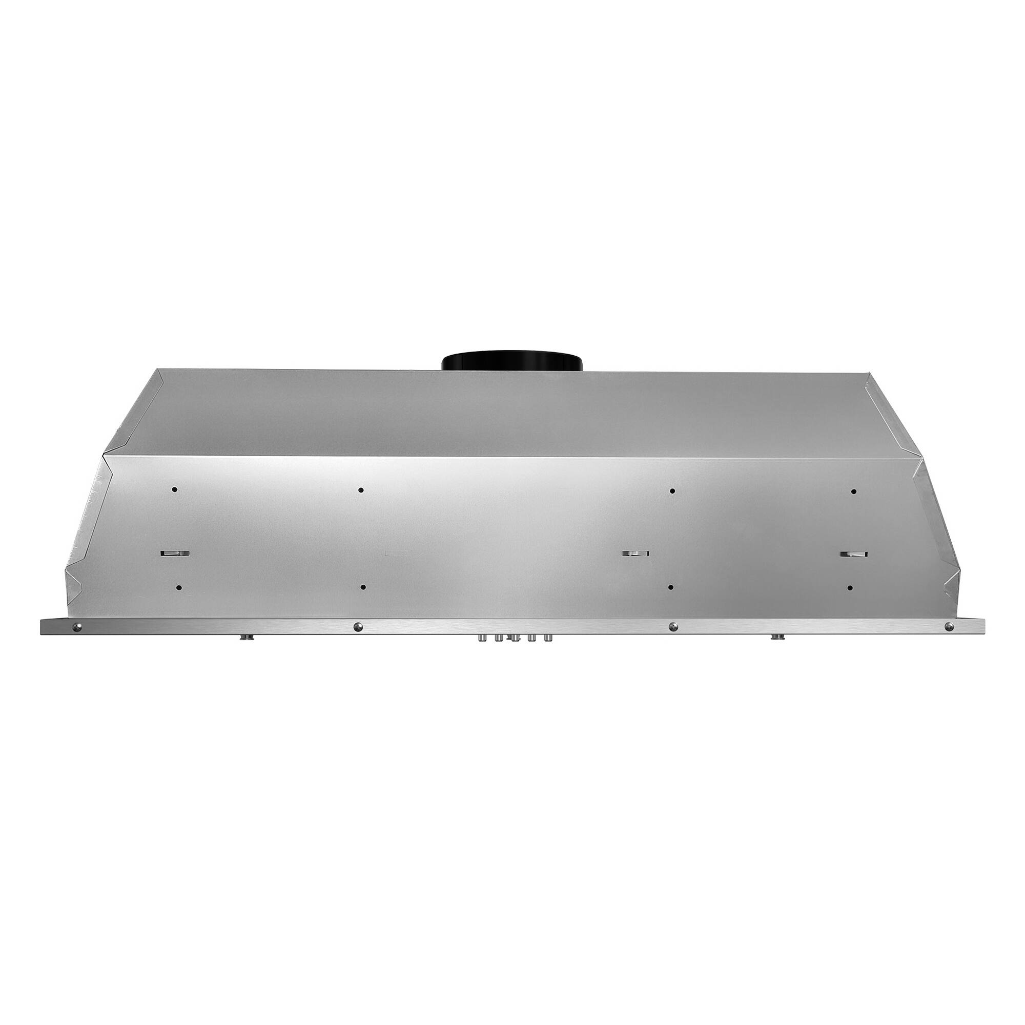 Alt View 2. COSMO - COS-36IRHP 36 in. Lumin Collection 380 CFM Ducted Insert Range Hood, Button Controls, LED Lights - Stainless Steel.