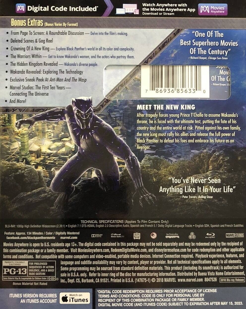 Alt View 1. Black Panther   - BLU-RAY.