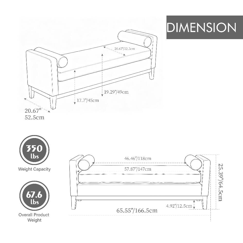 DIMENSION

20.67"/52.5cm

A
19.29"/49cm
17.71"/45cm

350 lbs Weight Capacity
67.6 lbs Overall Product Weight

46.46"/118cm
57.87"/147cm
4.92"/12.5cm
65.55"/166.5cm
25.39"/64.5cm