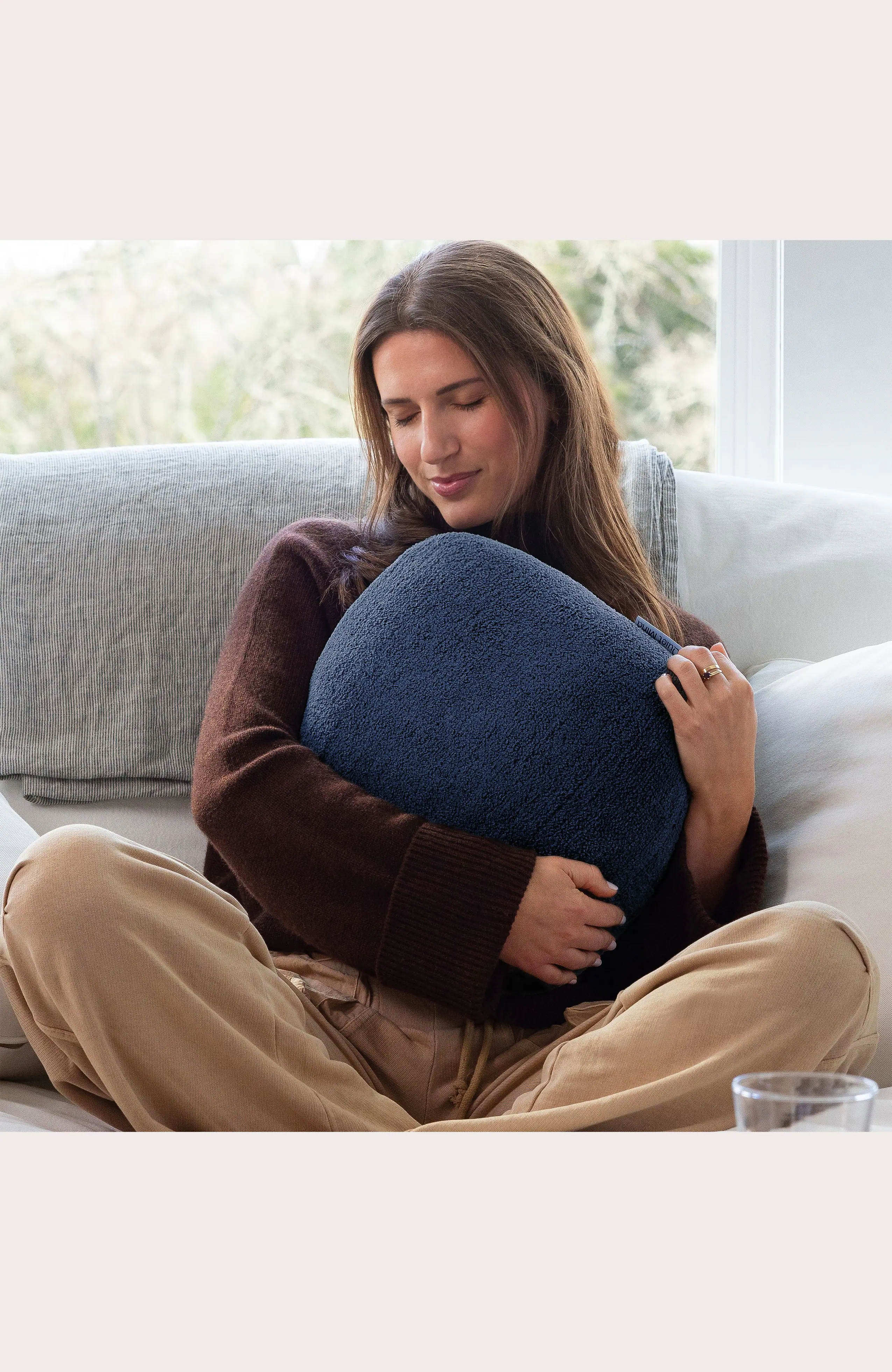 Alt View 3. Quiet Mind - The Original Weighted Pillow - Medium - Blueberry.