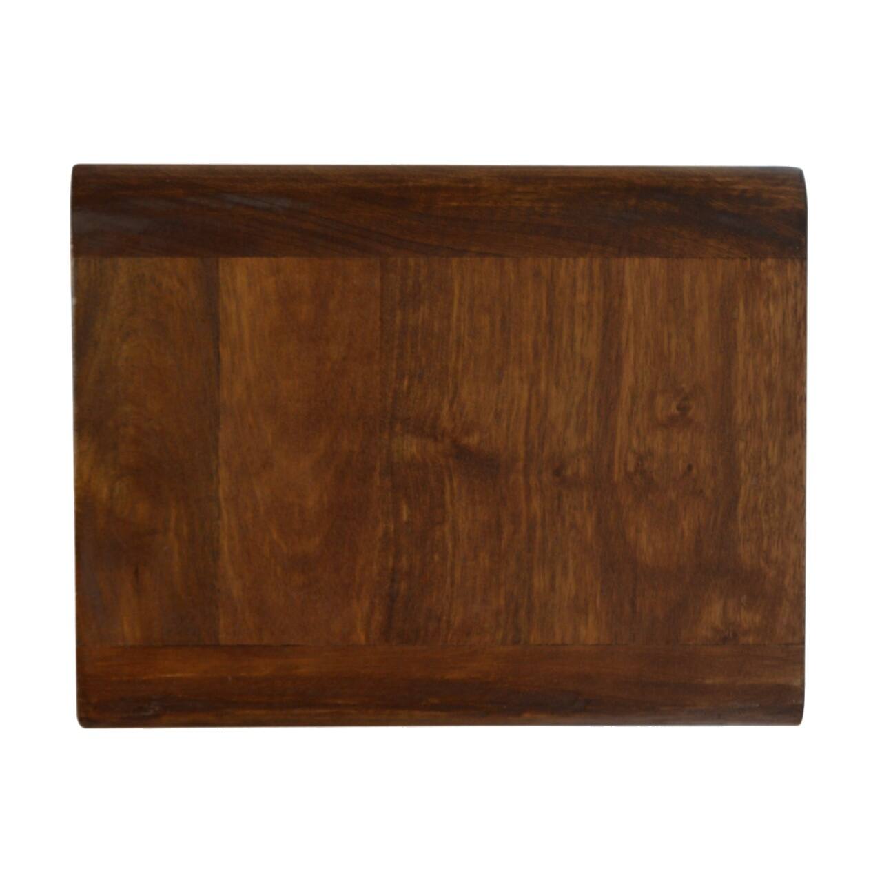 Alt View 3. Artisan Furniture - Artisan Furniture Solid Wood Chestnut Curve Floating Nightstand, 1 Drawer, 1 Open-slot, Brown - Chestnut.